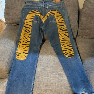 Evisu Jeans Tiger print . vintage